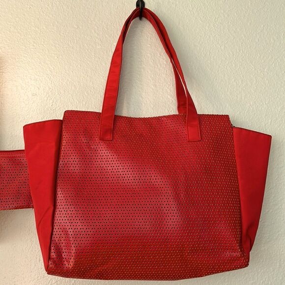 Handbags - Red Shoulder Bag & Wallet